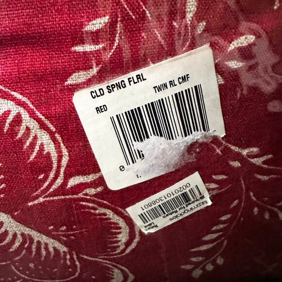 Ralph Lauren Vintage NOS Red Cold Spring Floral Twin Comforter Cover 66” x 86” - Picture 3 of 8